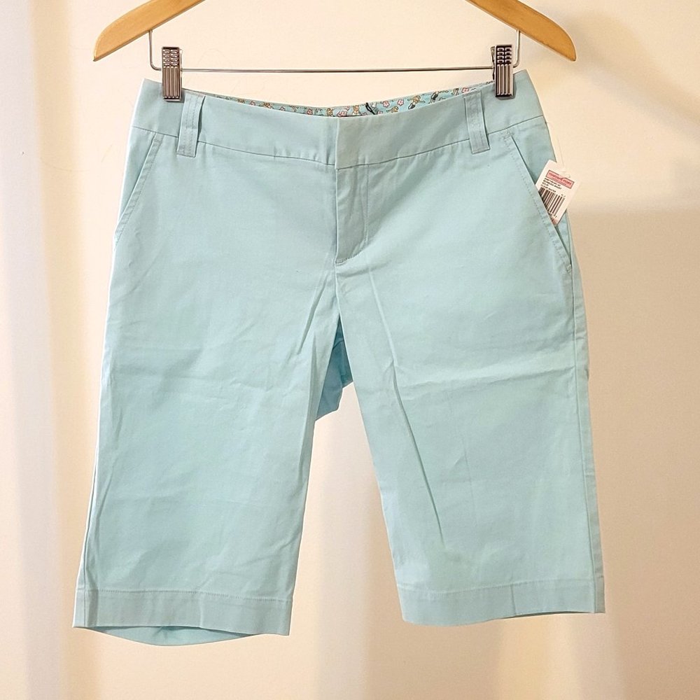 Vinyard Vines Cotton Solid Bermuda Shorts Clearwater Sz 2 NWT